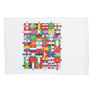 Flaggen von Ländern der internationalen Flagge Kissenbezug