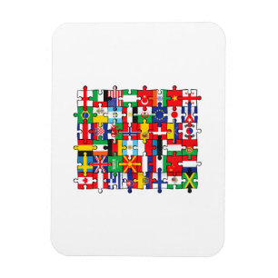 Flaggen von Ländern der internationalen Flagge Magnet