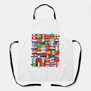Flaggen von Ländern der internationalen Flagge Schürze