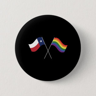 Flaggen von Pride Texas Design für stolze LGBT+ Te Button