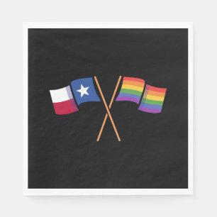 Flaggen von Pride Texas Design für stolze LGBT+ Te Serviette