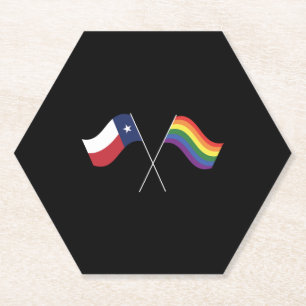 Flaggen von Pride Texas Design für stolze LGBT+ Te Untersetzer