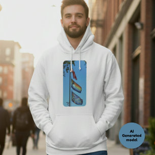 Flaggen von Pride USA Rainbow Peace Bar Brotherhoo Hoodie