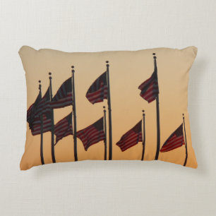 Flaggen von Sunset American Patriotic USA Dekokissen