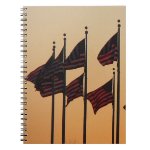Flaggen von Sunset American Patriotic USA Notizblock