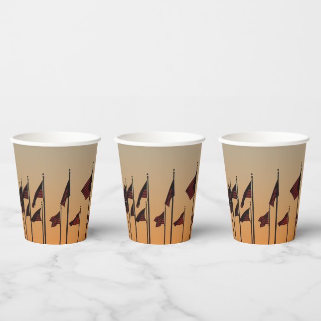 Flaggen von Sunset American Patriotic USA Pappbecher (Multi)