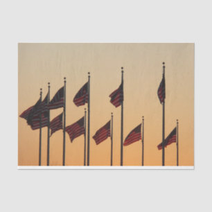 Flaggen von Sunset American Patriotic USA Seidenpapier
