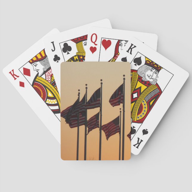 Flaggen von Sunset American Patriotic USA Spielkarten (Rückseite)