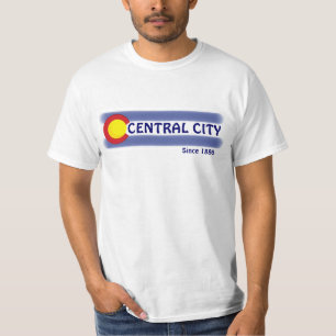 Flaggen-Wertt-stück zentrale Stadt-Colorados T-Shirt