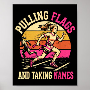 Flaggen ziehen und Namen notieren Lustiges Flag Fo Poster