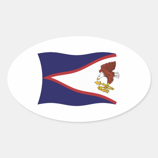 Flaggenaufkleber Amerikanisch-Samoa Ovaler Aufkleber (Vorderseite)