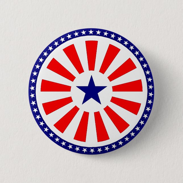 Flaggenaufkleber Button (Vorderseite)
