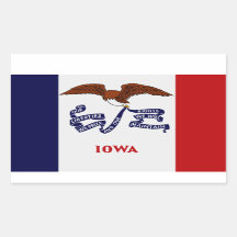 Flaggenaufkleber des Staates Iowa