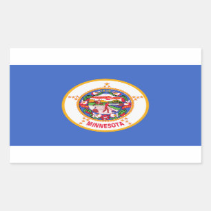 Flaggenaufkleber des Staates Minnesota Rechteckiger Aufkleber