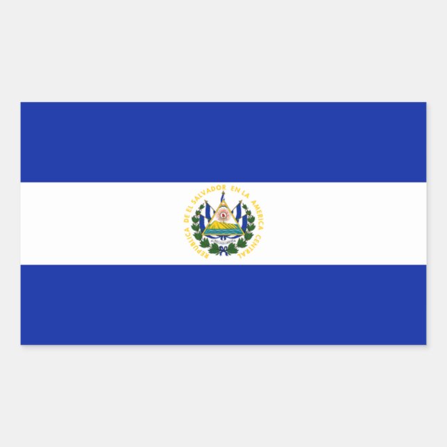 Flaggenaufkleber El Salvador Rechteckiger Aufkleber (Vorderseite)