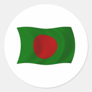 Flaggenaufkleber für Bangladesch Runder Aufkleber