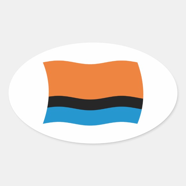 Flaggenaufkleber für Chagossians Ovaler Aufkleber (Vorderseite)