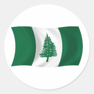 Flaggenaufkleber für Norfolkinseln Runder Aufkleber