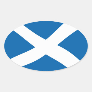 Flaggenaufkleber für Schottland Ovaler Aufkleber