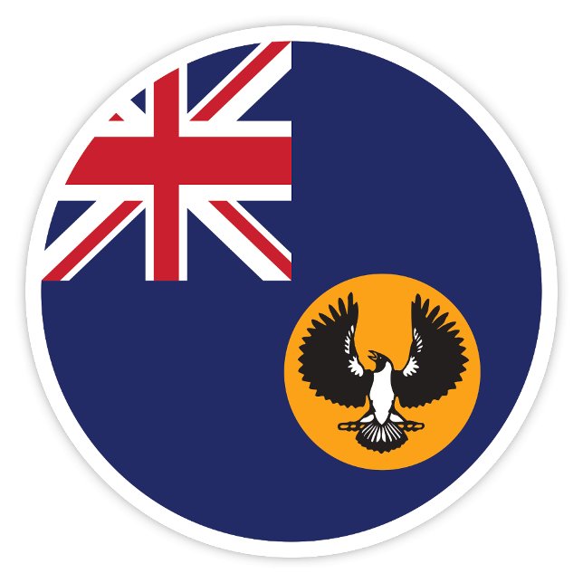 Flaggenaufkleber für Südaustralien Aufkleber (South Australia State Flag Sticker)