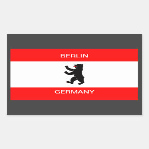 Flaggenaufkleber in Berlin Rechteckiger Aufkleber