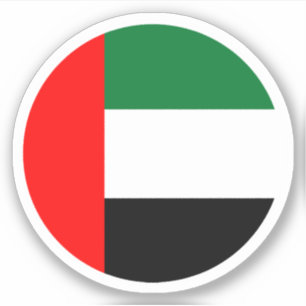 Flaggenaufkleber in Rund aus den Vereinigten Arabi Aufkleber