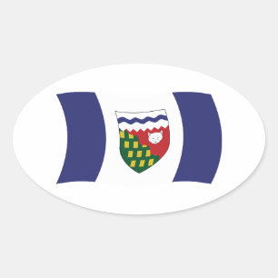Flaggenaufkleber Nordwest-Territorien Ovaler Aufkleber