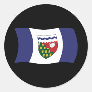 Flaggenaufkleber Nordwest-Territorien Runder Aufkleber