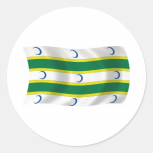 Flaggenaufkleber Turkmenistans Runder Aufkleber