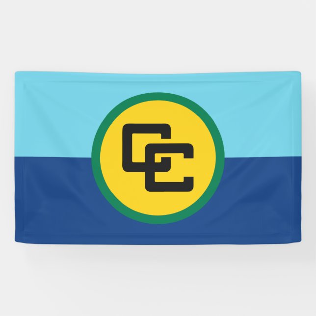 Flaggenbanner der Karibischen Gemeinschaft Banner (Horizontal)