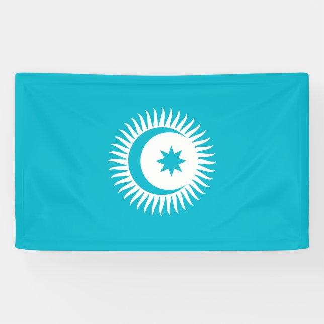 Flaggenbanner des Türkischen Rates Banner (Horizontal)