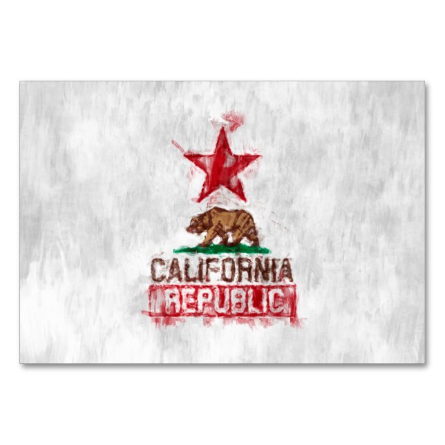 Flaggenbär der Republik Kalifornien im Stil der Ma Tischnummer (Vorderseite)