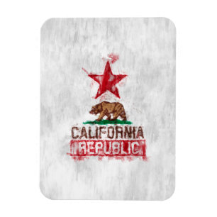Flaggenbär der Republik Kalifornien in der Farbe P Magnet