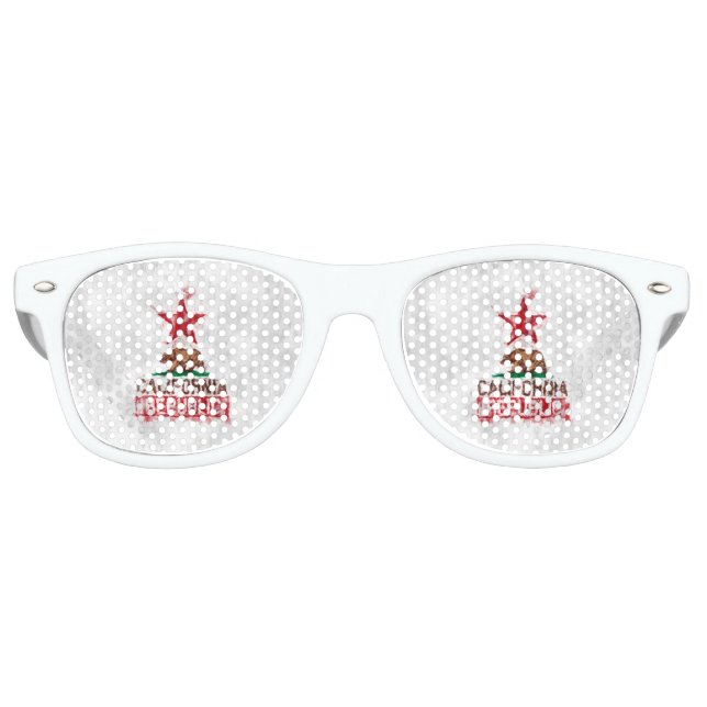Flaggenbär der Republik Kalifornien in farbenfrohe Sonnenbrille (Vorderseite)