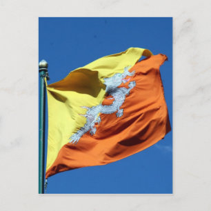 Flaggenbhutan Postkarte