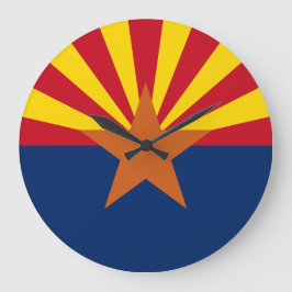 Flaggenbild des Staates Arizona Große Wanduhr