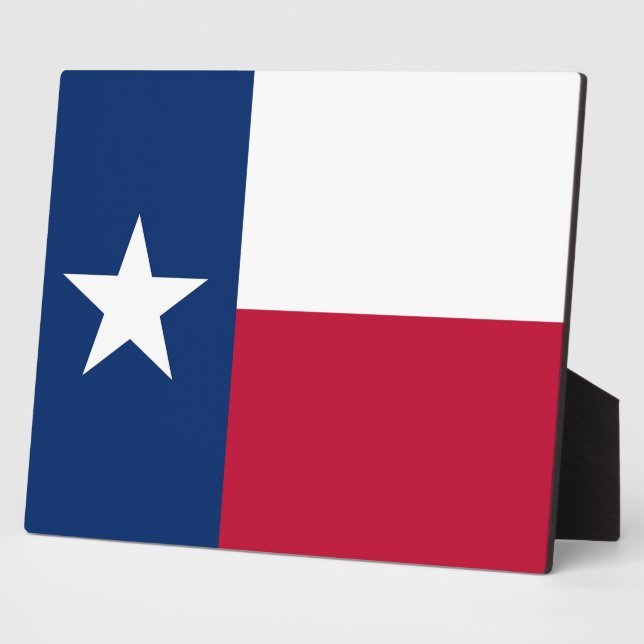Flaggenebene des Staates Texas Fotoplatte (Seite)