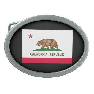 Flaggenentwurf des kalifornischen Staates Ovale Gürtelschnalle