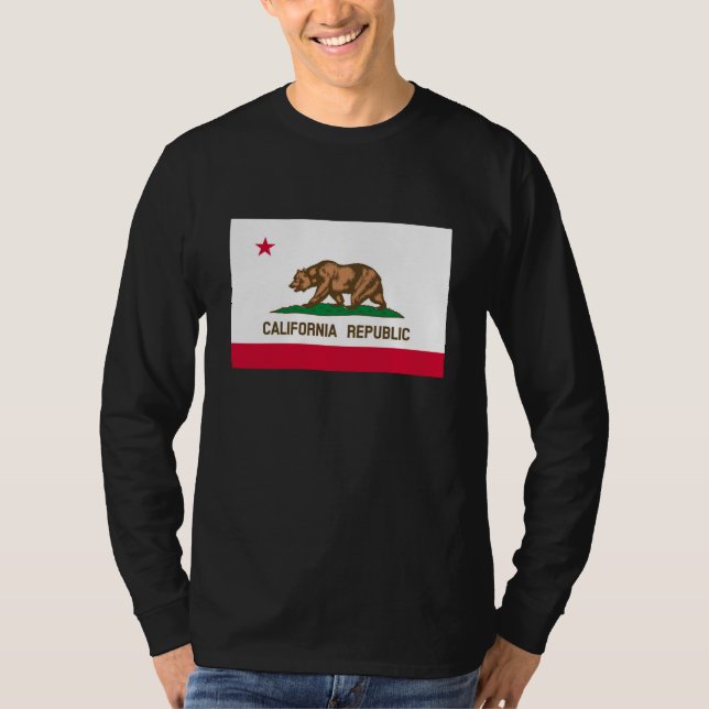 Flaggenentwurf des kalifornischen Staates T-Shirt (Vorderseite)