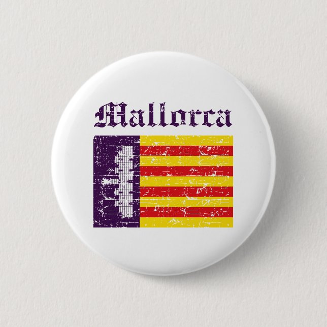 Flaggenentwürfe Mallorca Italien Button (Vorderseite)