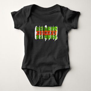 Flaggenfarben Belarus Беларусь Farbige Bodysuit Baby Strampler