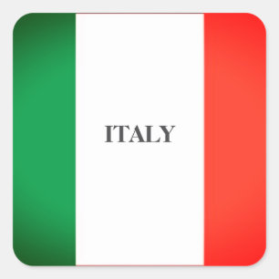 FLAGGENFARBEN ITALIEN QUADRATISCHER AUFKLEBER