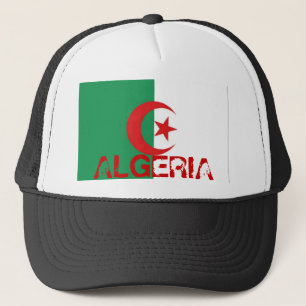 Flaggenfernlastfahrermaschen-Andenkenhut Algeriens Truckerkappe