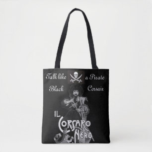 Flaggenflagge "BLACK CORSAIR" und überquerte Schwe Tasche