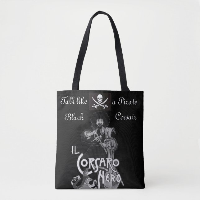 Flaggenflagge "BLACK CORSAIR" und überquerte Schwe Tasche (Vorderseite)