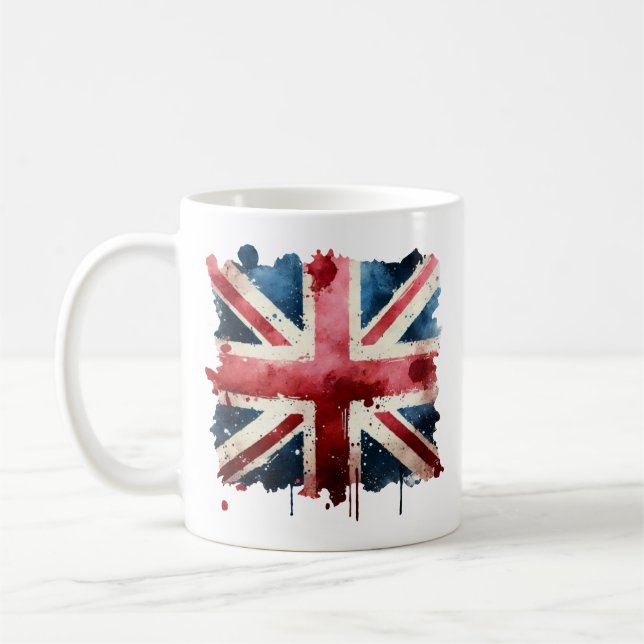 Flaggenflagge der Wasserfarbenunion Kaffeetasse (Links)