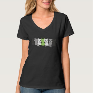 Flaggenflagge Nicht binärer Stolz Lgbtq Katzen Nie T-Shirt