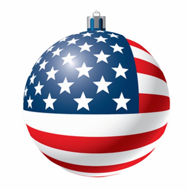 Flaggenflitterverzierung Fotoskulptur Ornament (Vorne)