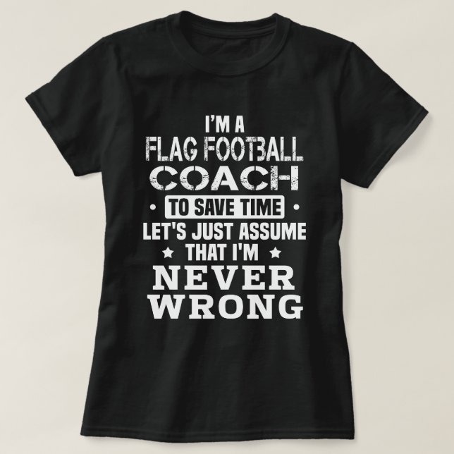 Flaggenfußballtrainer T-Shirt (Design vorne)
