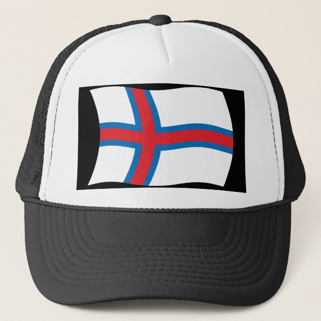 Flaggenhut der Färöer Truckerkappe (Vorderseite)